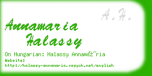 annamaria halassy business card